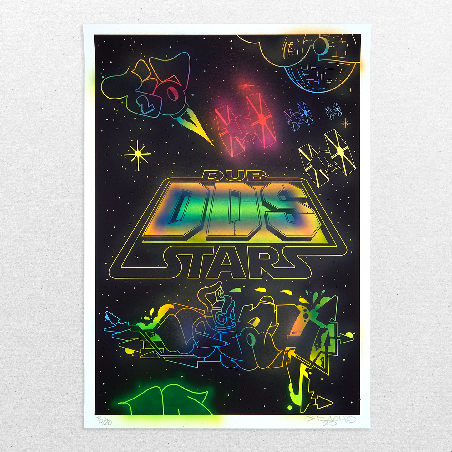 Teach Yeah Wars Hand-Finished Screen Print, 16 of 20