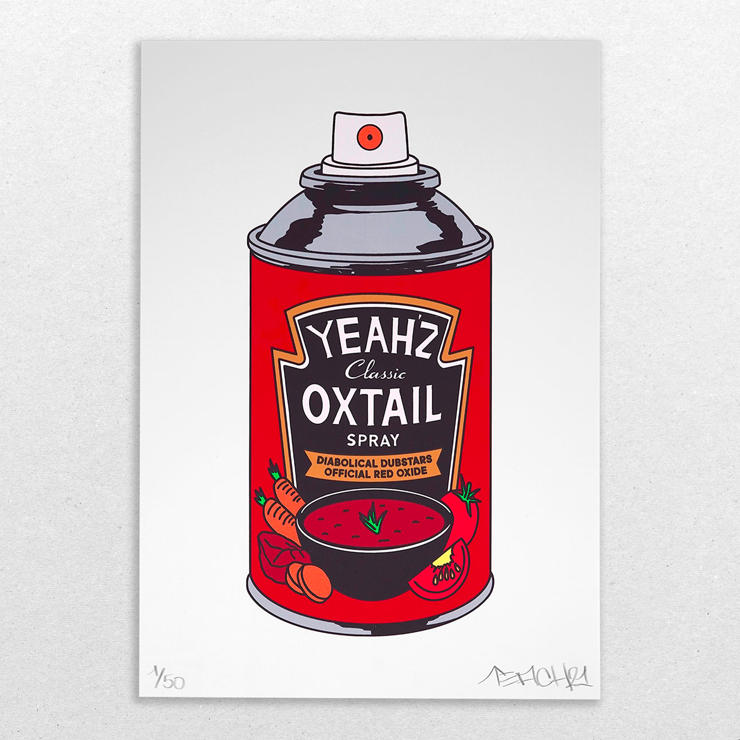 Yeah's Oxtail Spray Screen Print