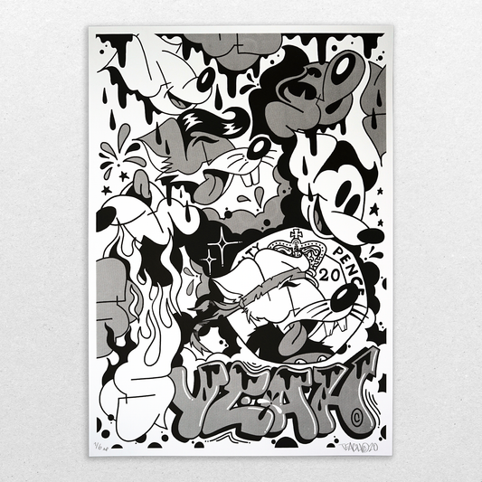 Yeah of the Rat Screen Print, black (AP)