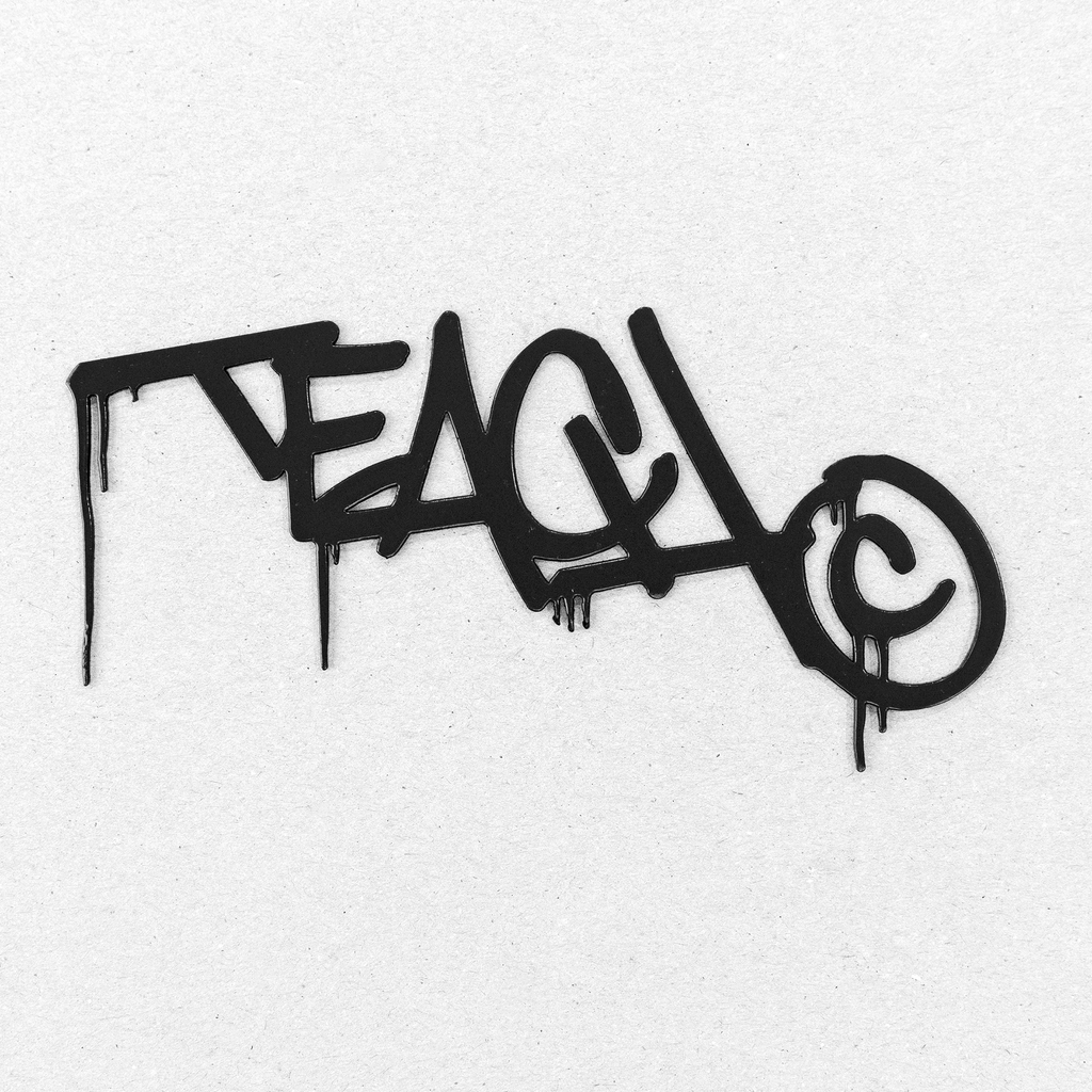 Teach - Mild Steel Sculpture - Black (LAST ONE)