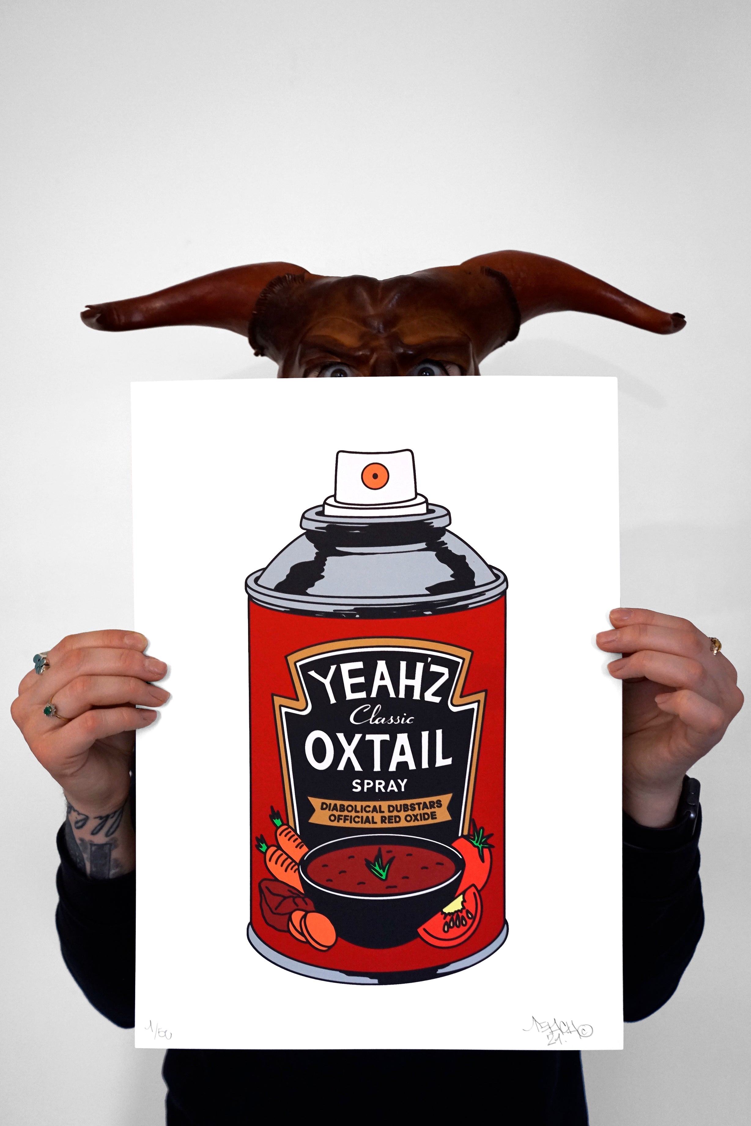 Yeah's Oxtail Spray Screen Print